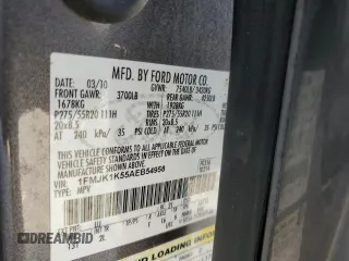 2010 Ford Expedition Max Limited with VIN 1FMJK1K55AEB54958, listed as a Copart auction lot 77677284 with 205,426 mi miles and Salvage Title. Bid and sale history available at DreamBid. Image 15.