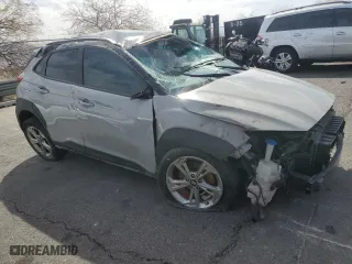 2023 Hyundai Kona SEL with VIN KM8K6CAB3PU984395, listed as a Copart auction lot 46183355 with 0 mi miles and Salvage Title. Bid and sale history available at carsss.com. Image 4.