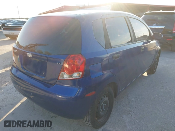 2008 Chevrolet Aveo LS with VIN KL1TD66648B222113, listed as a IAAI auction lot 41384996 with 135,794 mi miles and . Bid and sale history available at DreamBid. Image 4.