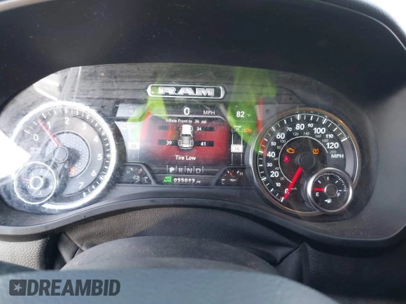 2021 Ram 1500 Big Horn with VIN 1C6SRFFT0MN521027, listed as a IAAI auction lot 41830596 with 55,013 mi miles and . Bid and sale history available at DreamBid. Image 7.