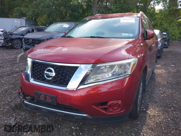 2015 Nissan Pathfinder S with VIN 5N1AR2MM8FC682289, listed as a IAAI auction lot 42604059 with 77,577 mi miles and . Bid and sale history available at DreamBid. Image 12.