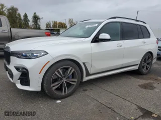 2021 BMW X7 M50i with VIN 5UXCX6C01M9E94072, listed as a Copart auction lot 78746064 with 34,400 mi miles and Salvage Title. Bid and sale history available at carsss.com. Image 1.