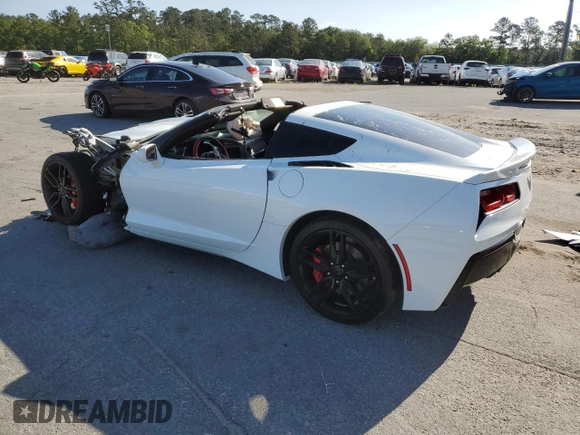 2019 Chevrolet Corvette Z51 1LT with VIN 1G1YH2D79K5123924, listed as a Copart auction lot 54783395 with Not provided miles and Salvage title. Bid and sale history available at DreamBid. Image 2.