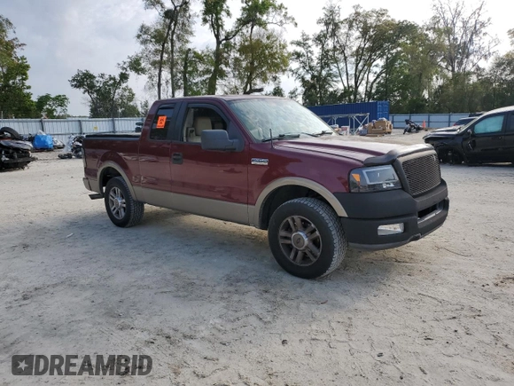 2005 Ford F-150 XLT with VIN 1FTRX125X5KB30400, listed as a Copart auction lot 49812425 with 196,238 mi miles and Salvage Title. Bid and sale history available at carsss.com. Image 4.