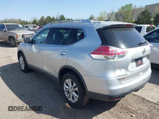 2015 Nissan Rogue SV with VIN KNMAT2MV7FP542872, listed as a IAAI auction lot 42014716 with 134,240 mi miles and . Bid and sale history available at carsss.com. Image 3.