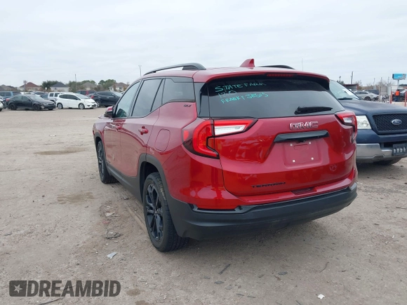 2022 GMC Terrain SLT with VIN 3GKALPEV7NL207444, listed as a IAAI auction lot 41382279 with 7,468 mi miles. Bid and sale history available at carsss.com. Image 3.