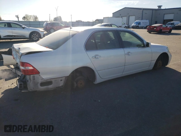 2004 Lexus LS 430 with VIN JTHBN36F340156349, listed as a Copart auction lot 80423334 with 206,519 mi miles and Salvage Title. Bid and sale history available at carsss.com. Image 3.