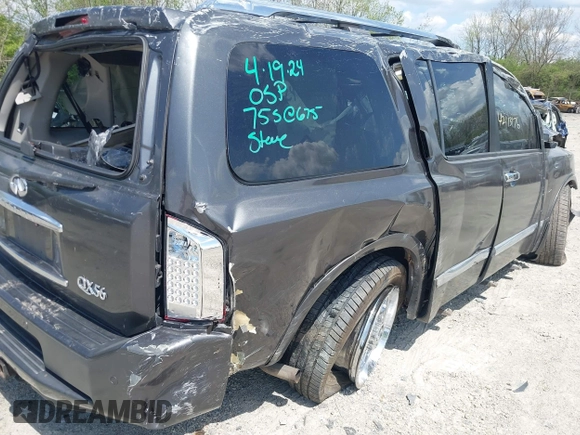 2010 Infiniti QX56 with VIN 5N3ZA0NC1AN904387, listed as a IAAI auction lot 42113176 with Not Provided miles and . Bid and sale history available at DreamBid. Image 14.