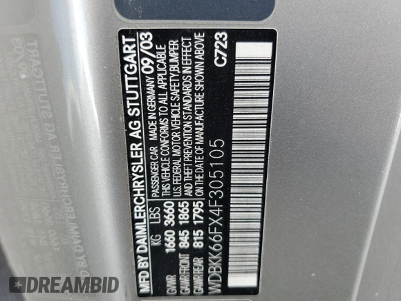 2004 Mercedes-Benz SLK с VIN WDBKK66FX4F305105, выставлен на аукционе Copart как лот 47498255 с пробегом 68 896 миль миль и Списание • Salvage title. История ставок и продаж доступна на DreamBid. Изображение 12.
