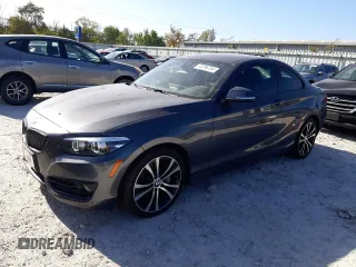 2021 BMW 2 Series 230i with VIN WBA2J1C01M7G97702, listed as a Copart auction lot 75096704 with 29,884 mi miles and Salvage Title. Bid and sale history available at carsss.com. Image 1.