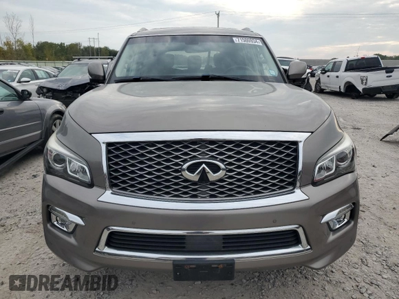 2015 Infiniti QX80 with VIN JN8AZ2NC1F9370326, listed as a Copart auction lot 71500934 with 101,151 mi miles and Salvage Title. Bid and sale history available at carsss.com. Image 5.