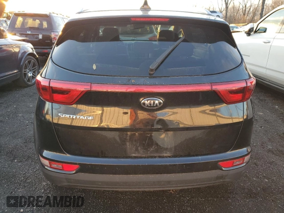 2018 Kia Sportage LX with VIN KNDPMCACXJ7446114, listed as a Copart auction lot 37712144 with 65,273 mi miles and Non Repairable. Bid and sale history available at DreamBid. Image 6.