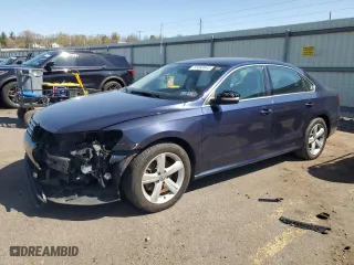 2015 Volkswagen Passat 1.8T Sport with VIN 1VWBT7A34FC012674, listed as a Copart auction lot 53389945 with 261,156 mi miles and Salvage Title. Bid and sale history available at carsss.com. Image 1.