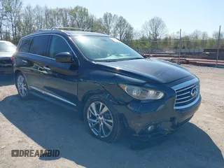 2015 Infiniti QX60 with VIN 5N1AL0MM7FC521714, listed as a IAAI auction lot 41897689 with 186,610 mi miles. Bid and sale history available at carsss.com. Image 1.