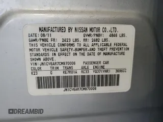 2012 Infiniti G37 x with VIN JN1CV6AR7CM970006, listed as a Copart auction lot 52084475 with 123,634 mi miles and Salvage Title. Bid and sale history available at carsss.com. Image 12.