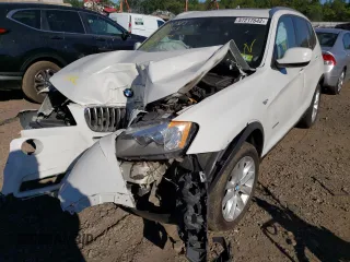 2013 BMW X3 xDrive28i with VIN 5UXWX9C51D0A22839, listed as a Copart auction lot 57217642 with 0 mi miles and Salvage Title. Bid and sale history available at carsss.com. Image 2.