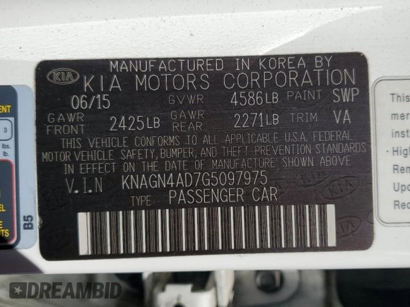 2016 Kia Optima Hybrid EX with VIN KNAGN4AD7G5097975, listed as a Copart auction lot 68545594 with 170,521 mi miles and Clean Title. Bid and sale history available at carsss.com. Image 12.