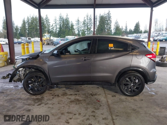 2022 Honda HR-V Sport with VIN 3CZRU6H11NM726377, listed as a IAAI auction lot 41209314 with 38,803 mi miles. Bid and sale history available at carsss.com. Image 14.