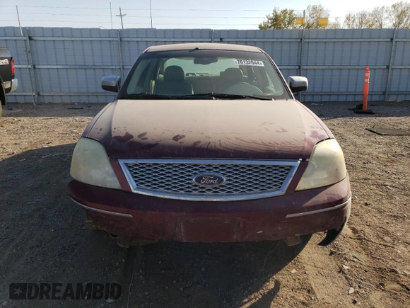 2005 Ford Five Hundred Limited with VIN 1FAFP28105G189607, listed as a Copart auction lot 76132644 with 164,154 mi miles and Clean Title. Bid and sale history available at carsss.com. Image 5.