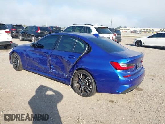 2021 BMW 3 Series M340i with VIN 3MW5U7J04M8B88080, listed as a IAAI auction lot 41483795 with 20,791 mi miles. Bid and sale history available at carsss.com. Image 3.