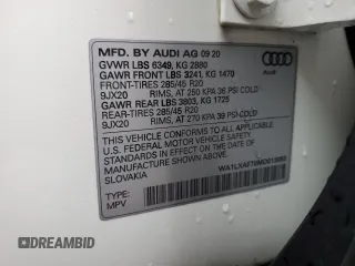 2021 Audi Q7 Premium Plus с VIN WA1LXAF70MD013083, выставлен на аукционе Copart как лот 56216055 с пробегом 71 581 миль миль и Списание • Salvage title. История ставок и продаж доступна на DreamBid. Изображение 13.