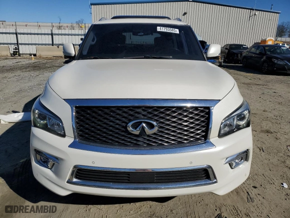 2017 Infiniti QX80 with VIN JN8AZ2NF0H9640689, listed as a Copart auction lot 41793585 with 176,473 mi miles and Salvage Title. Bid and sale history available at carsss.com. Image 5.