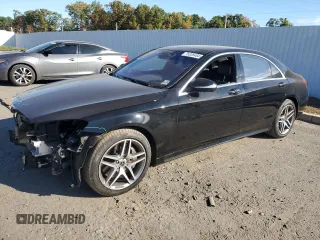 2020 Mercedes-Benz S with VIN WDDUG8GB3LA523598, listed as a Copart auction lot 76328464 with 65,013 mi miles and Salvage Title. Bid and sale history available at carsss.com. Image 1.