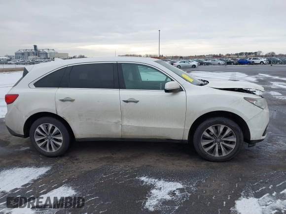 2014 Acura MDX Tech Pkg with VIN 5FRYD4H41EB011604, listed as a IAAI auction lot 41492753 with 123,229 mi miles. Bid and sale history available at carsss.com. Image 13.