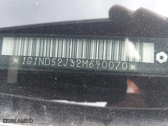 2002 Chevrolet Malibu with VIN 1G1ND52J32M690070, listed as a IAAI auction lot 41660992 with 240,455 mi miles. Bid and sale history available at carsss.com. Image 9.