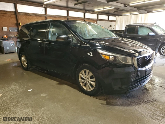 2015 Kia Sedona LX with VIN KNDMB5C11F6021555, listed as a Copart auction lot 48626165 with NaN miles and Salvage Title. Bid and sale history available at carsss.com. Image 4.