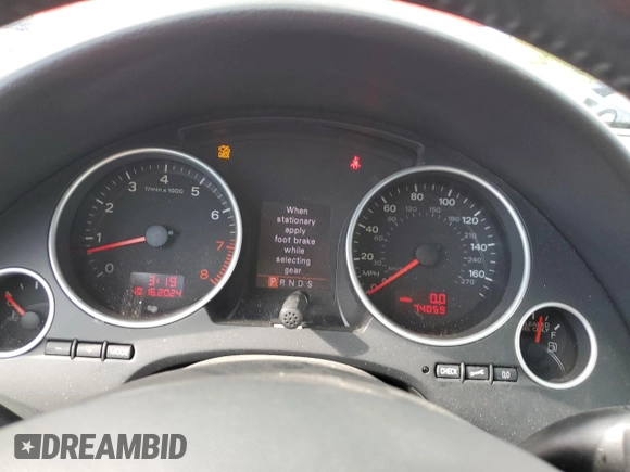 2009 Audi A4 Special Edition with VIN WAUAF48H99K006639, listed as a Copart auction lot 75056714 with 74,059 mi miles and Salvage title. Bid and sale history available at DreamBid. Image 9.