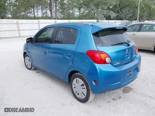2015 Mitsubishi Mirage DE with VIN ML32A3HJ9FH043477, listed as a IAAI auction lot 42109009 with 124,817 mi miles. Bid and sale history available at carsss.com. Image 3.