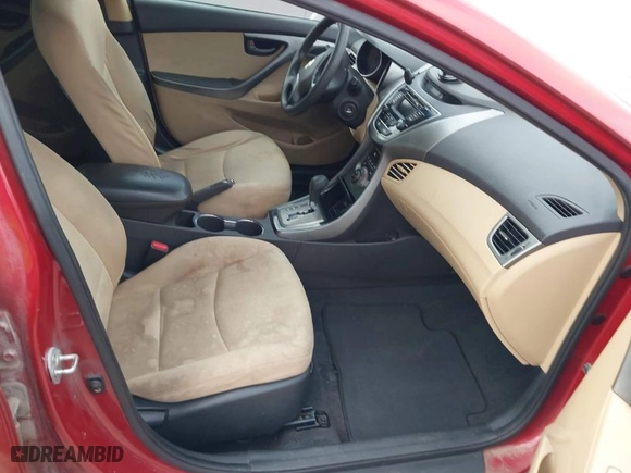 2013 Hyundai Elantra GLS PZEV with VIN KMHDH4AE2DU784638, listed as a IAAI auction lot 42075643 with 213,001 mi miles. Bid and sale history available at carsss.com. Image 5.