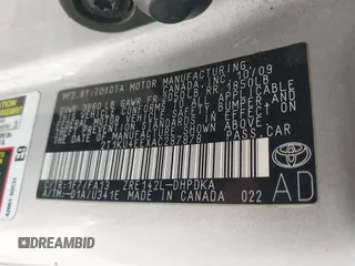 2010 Toyota Matrix with VIN 2T1KU4EEXAC287878, listed as a IAAI auction lot 42035415 with 283,726 mi miles. Bid and sale history available at carsss.com. Image 9.