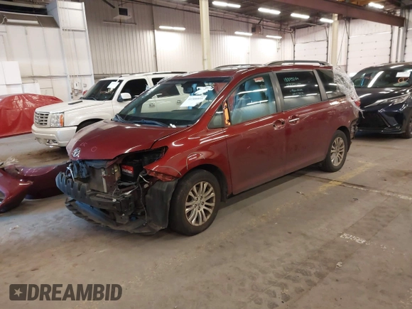 2016 Toyota Sienna XLE with VIN 5TDYK3DCXGS697980, listed as a IAAI auction lot 41500895 with 94,750 mi miles and . Bid and sale history available at DreamBid. Image 2.