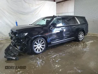 2021 Cadillac Escalade ESV Premium Luxury Platinum with VIN 1GYS4MKLXMR343647, listed as a Copart auction lot 66929125 with 102,111 mi miles and Non repairable. Bid and sale history available at DreamBid. Image 1.