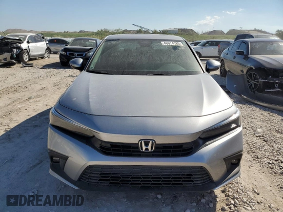 2024 Honda Civic Sedan Touring with VIN 2HGFE1F91RH328206, listed as a Copart auction lot 46074185 with 6,946 mi miles and Salvage Title. Bid and sale history available at carsss.com. Image 5.