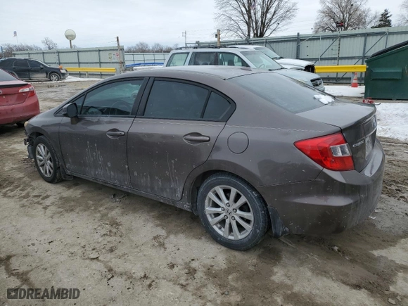 2012 Honda Civic Sdn EX-L with VIN 2HGFB2F99CH518972, listed as a Copart auction lot 46274955 with 200,758 mi miles and Salvage Title. Bid and sale history available at carsss.com. Image 2.