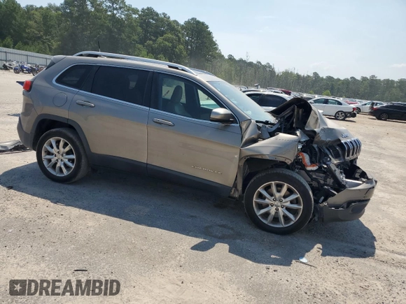 2017 Jeep Cherokee Limited with VIN 1C4PJLDB3HW549242, listed as a Copart auction lot 62075255 with 129,880 mi miles and Salvage title. Bid and sale history available at DreamBid. Image 4.
