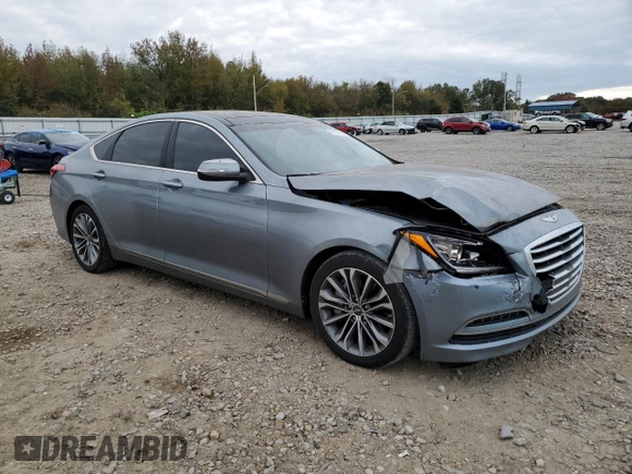 2015 Hyundai Genesis 3.8L with VIN KMHGN4JE9FU100693, listed as a Copart auction lot 81170334 with 128,109 mi miles and Salvage Title. Bid and sale history available at DreamBid. Image 4.