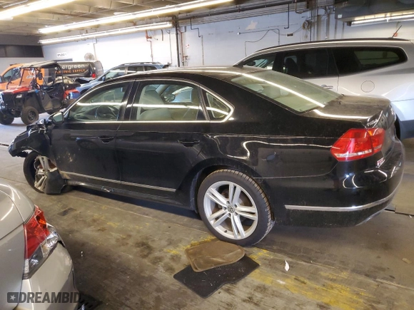 2012 Volkswagen Passat TDI SEL Premium with VIN 1VWCN7A34CC049895, listed as a Copart auction lot 66333094 with 122,218 mi miles and Salvage Title. Bid and sale history available at carsss.com. Image 2.