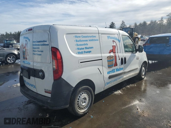 2017 Ram ProMaster City Cargo Tradesman with VIN ZFBERFAB3H6E71704, listed as a Copart auction lot 37967614 with Not Provided miles and . Bid and sale history available at DreamBid. Image 3.
