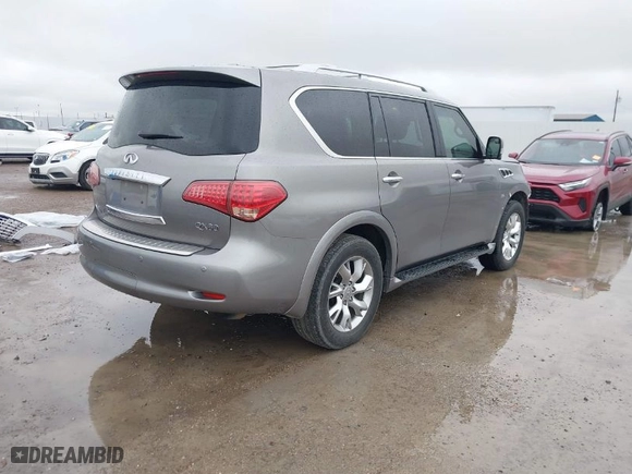 2014 Infiniti QX80 with VIN JN8AZ2ND2E9750945, listed as a IAAI auction lot 41557606 with 95,675 mi miles. Bid and sale history available at carsss.com. Image 4.