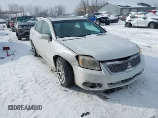 2012 Mitsubishi Galant ES with VIN 4A32B3FF5CE025481, listed as a IAAI auction lot 41613955 with 118,110 mi miles. Bid and sale history available at carsss.com. Image 1.