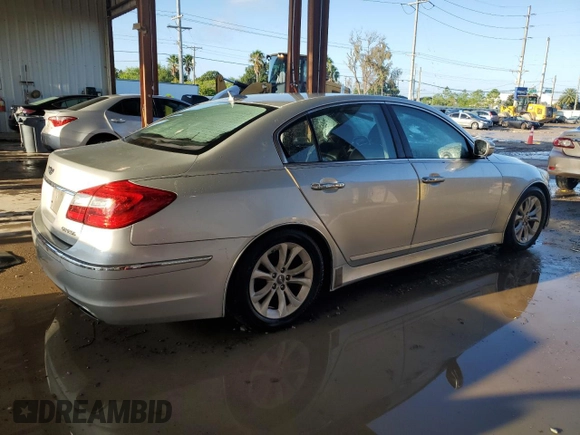 2013 Hyundai Genesis 3.8L with VIN KMHGC4DD0DU210490, listed as a Copart auction lot 73828394 with 0 mi miles and Non Repairable. Bid and sale history available at carsss.com. Image 3.