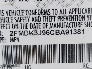 2012 Ford Edge SEL with VIN 2FMDK3J96CBA91381, listed as a IAAI auction lot 41355115 with 148,213 mi miles. Bid and sale history available at carsss.com. Image 9.