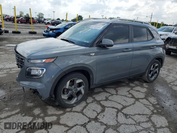 2022 Hyundai Venue SEL with VIN KMHRC8A39NU132790, listed as a Copart auction lot 58782655 with 39,532 mi miles and Salvage title. Bid and sale history available at DreamBid. Image 1.