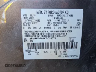 2019 Ford Edge SE с VIN 2FMPK3G93KBC51378, выставлен на аукционе Copart как лот 61231395 с пробегом 144 269 миль миль и Чистый • Clean title. История ставок и продаж доступна на DreamBid. Изображение 13.