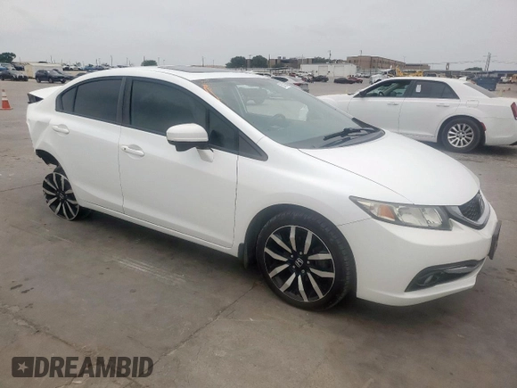 2014 Honda Civic EX-L with VIN 19XFB2F97EE014465, listed as a Copart auction lot 53872845 with 136,719 mi miles and Salvage Title. Bid and sale history available at DreamBid. Image 4.