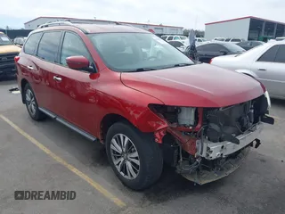 2018 Nissan Pathfinder S with VIN 5N1DR2MM4JC664054, listed as a IAAI auction lot 41608857 with 80,195 mi miles and . Bid and sale history available at DreamBid. Image 1.